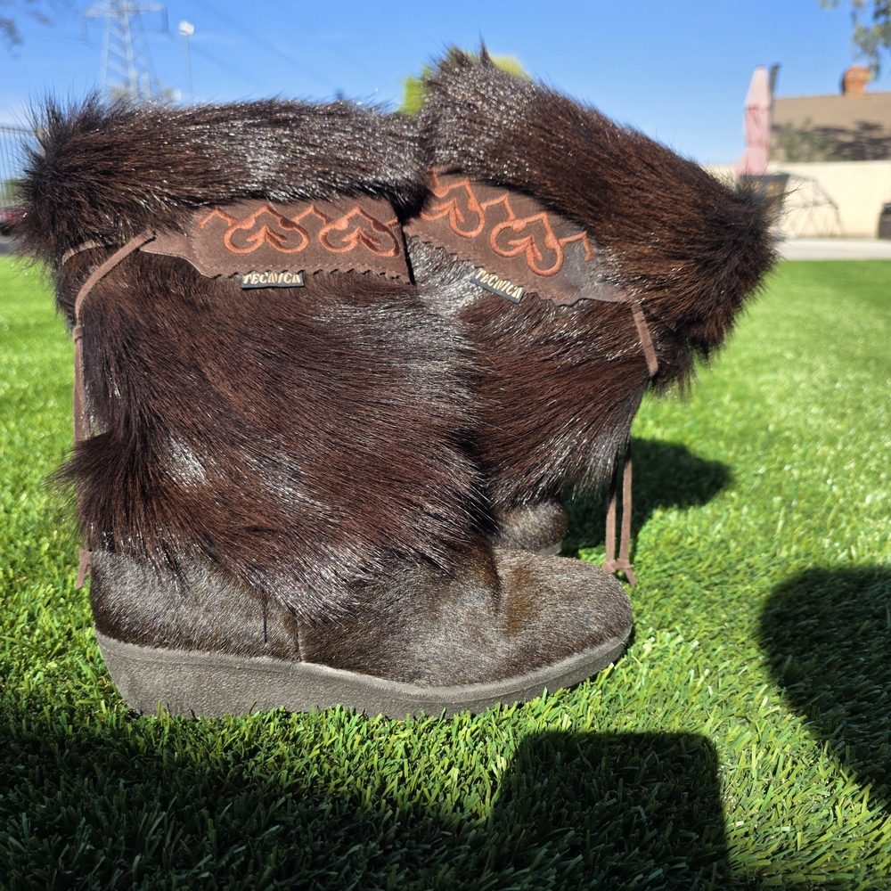 Pony Hair Tecnica Brown Fur Boots